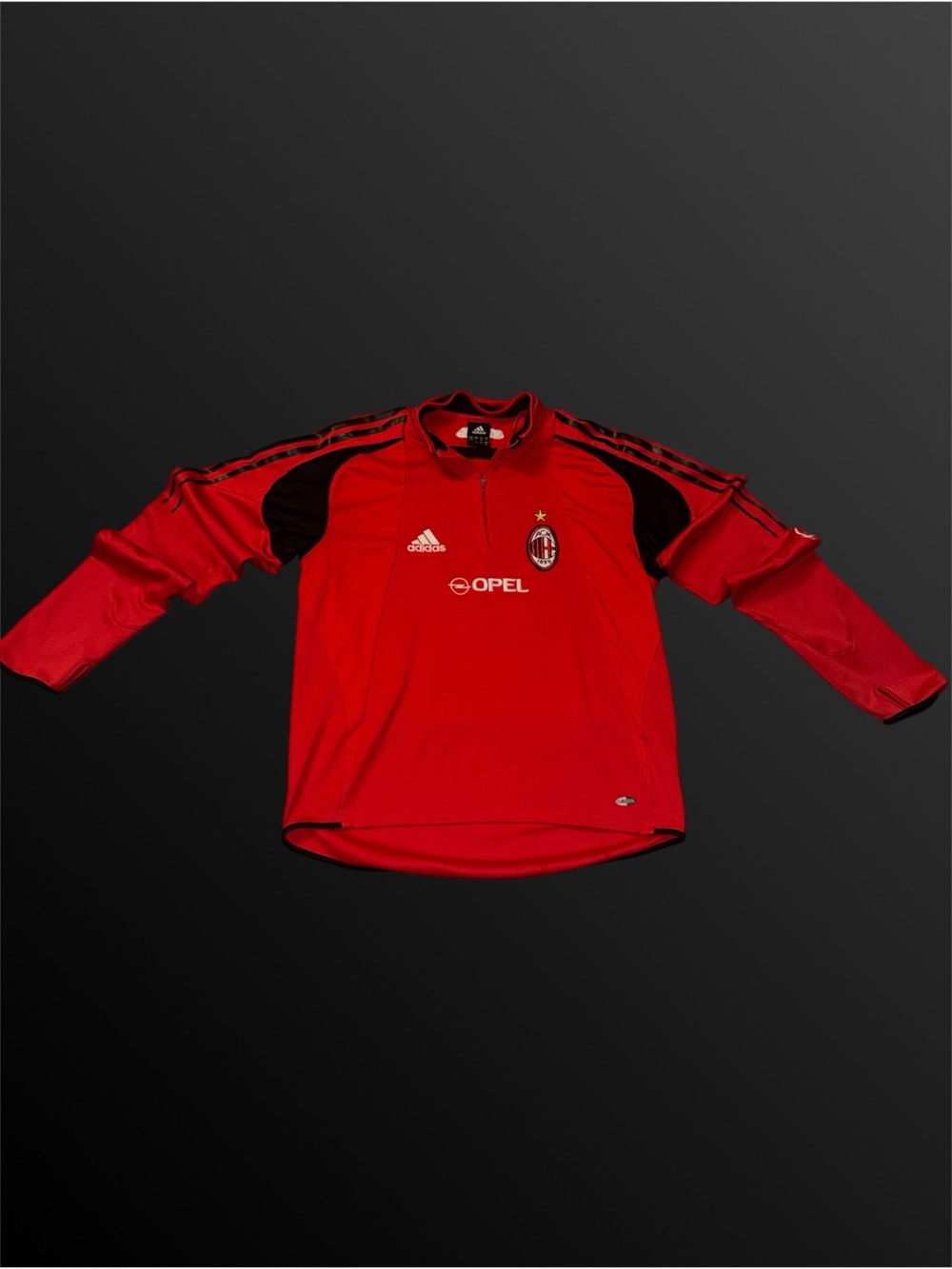 Vintage Adidas 2004-05 A.C Milan youths 1/4 zip-up pullover sweater